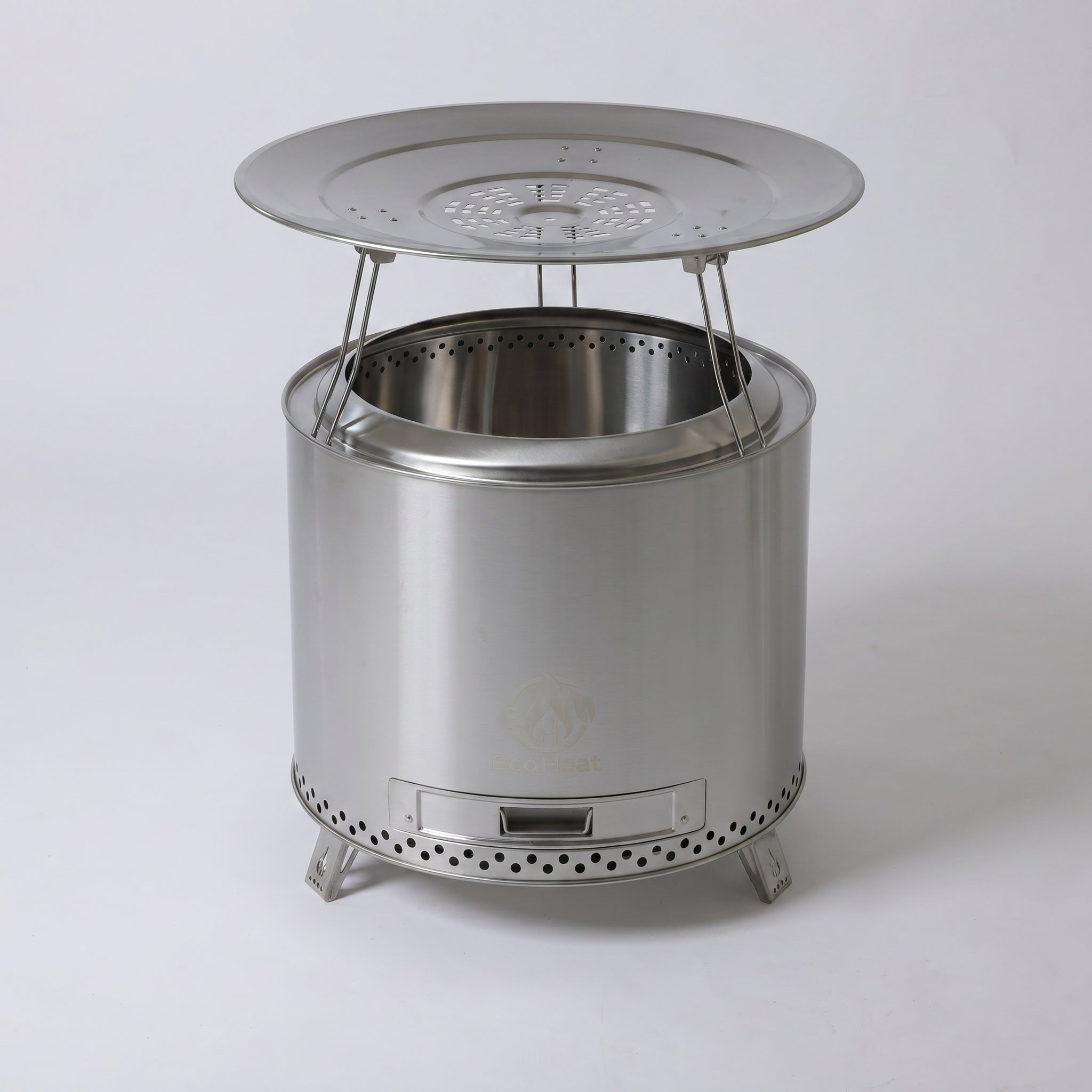 Vulcan Smokeless Fire Pit 50cm with Ash Pan & Stand 304 Steel
