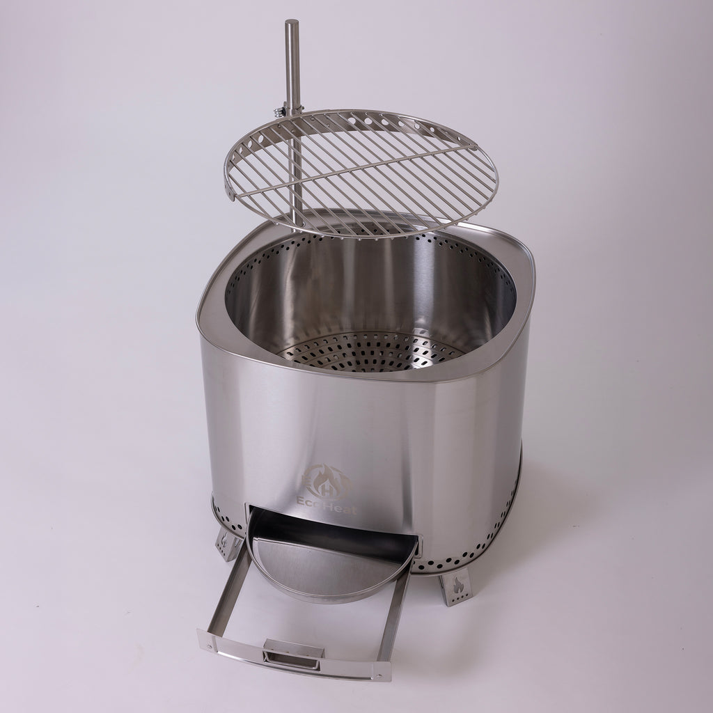 Inferno Grill Smokeless Fire Pit with Adjustable BBQ Grill 50cm