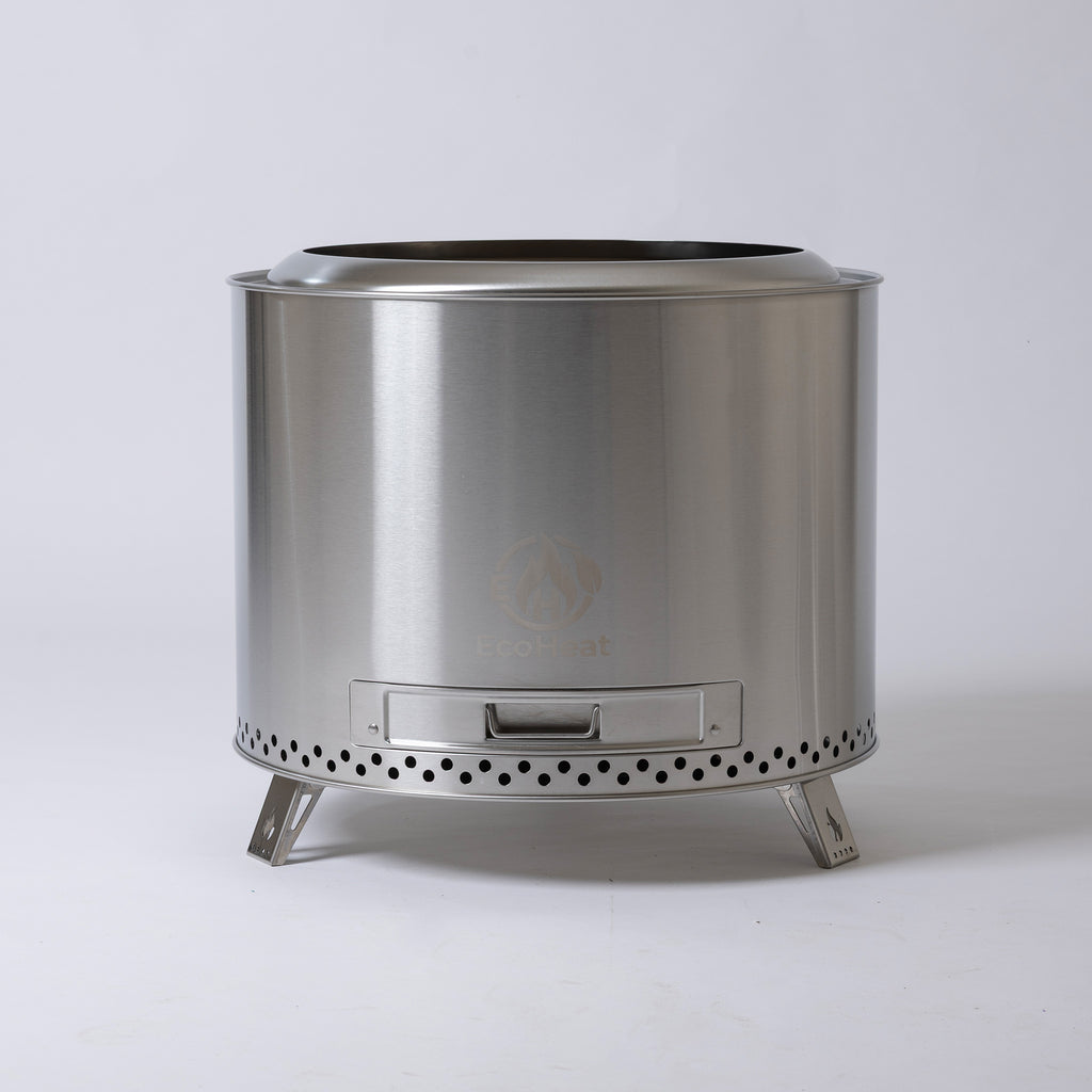 Vulcan Smokeless Fire Pit 50cm with Ash Pan & Stand 304 Steel