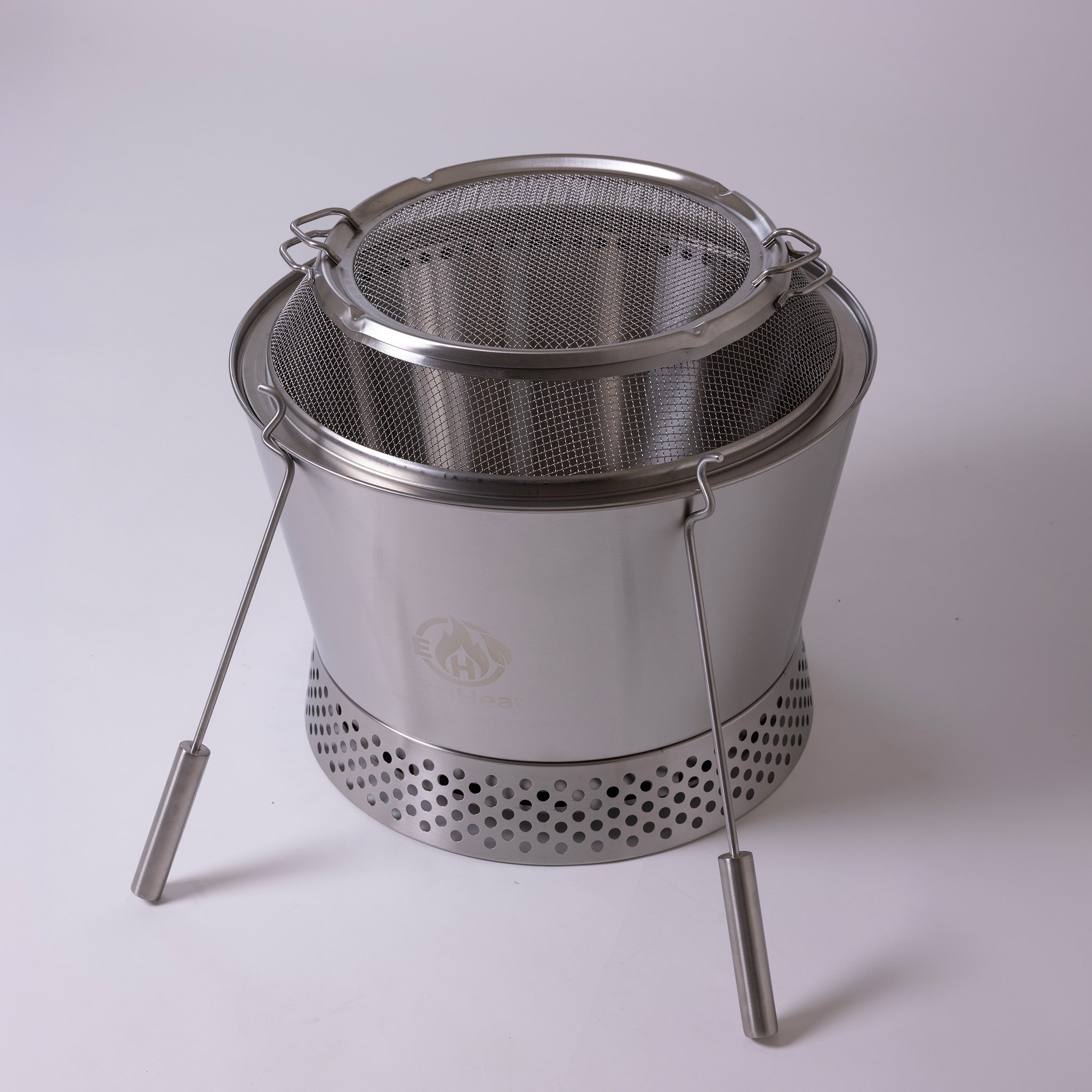 Campfire XL Smokeless Stainless Steel Firepit 50cm Dual-Fuel
