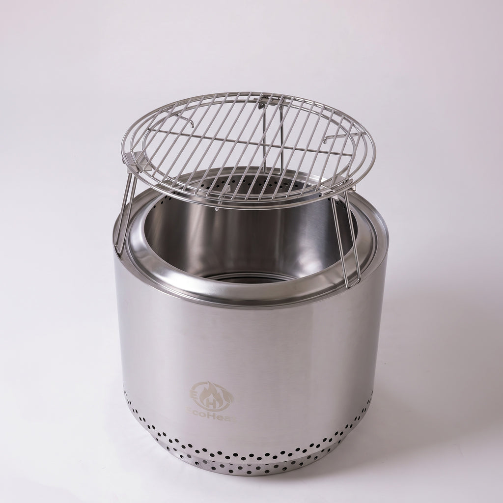Patio Smokeless Garden Fire Pit 50cm with Stand 304 Steel