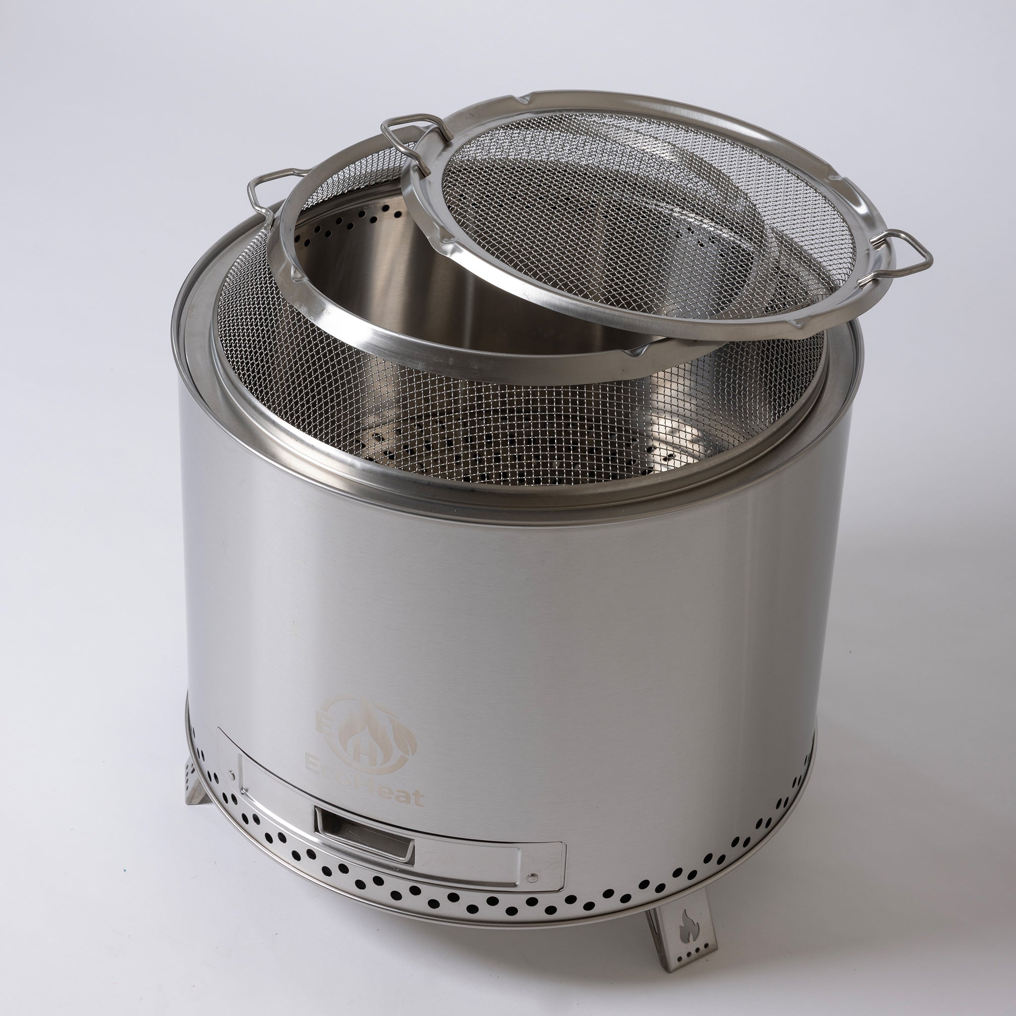 Vulcan Smokeless Fire Pit 50cm with Ash Pan & Stand 304 Steel