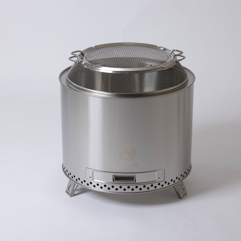 Vulcan Smokeless Fire Pit 50cm with Ash Pan & Stand 304 Steel
