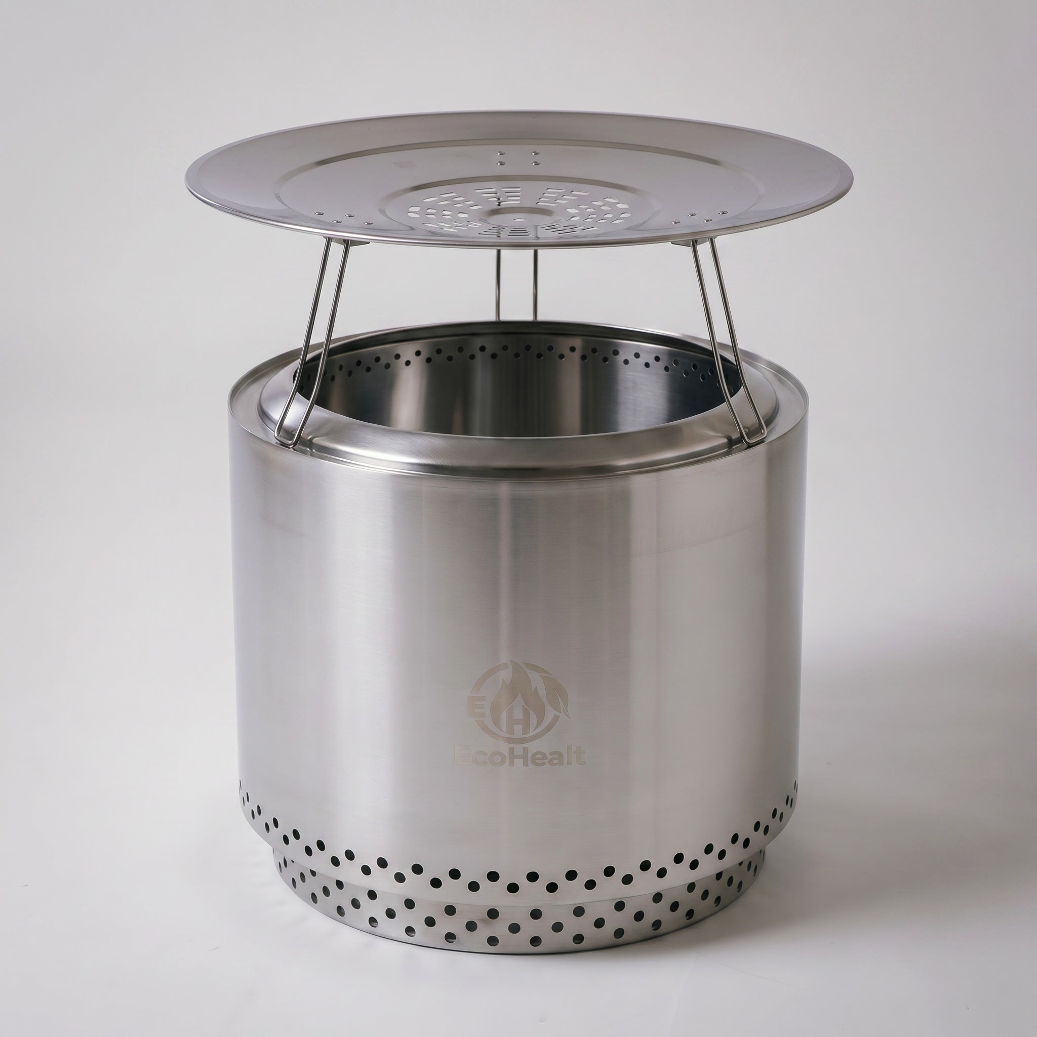 Patio Smokeless Garden Fire Pit 50cm with Stand 304 Steel