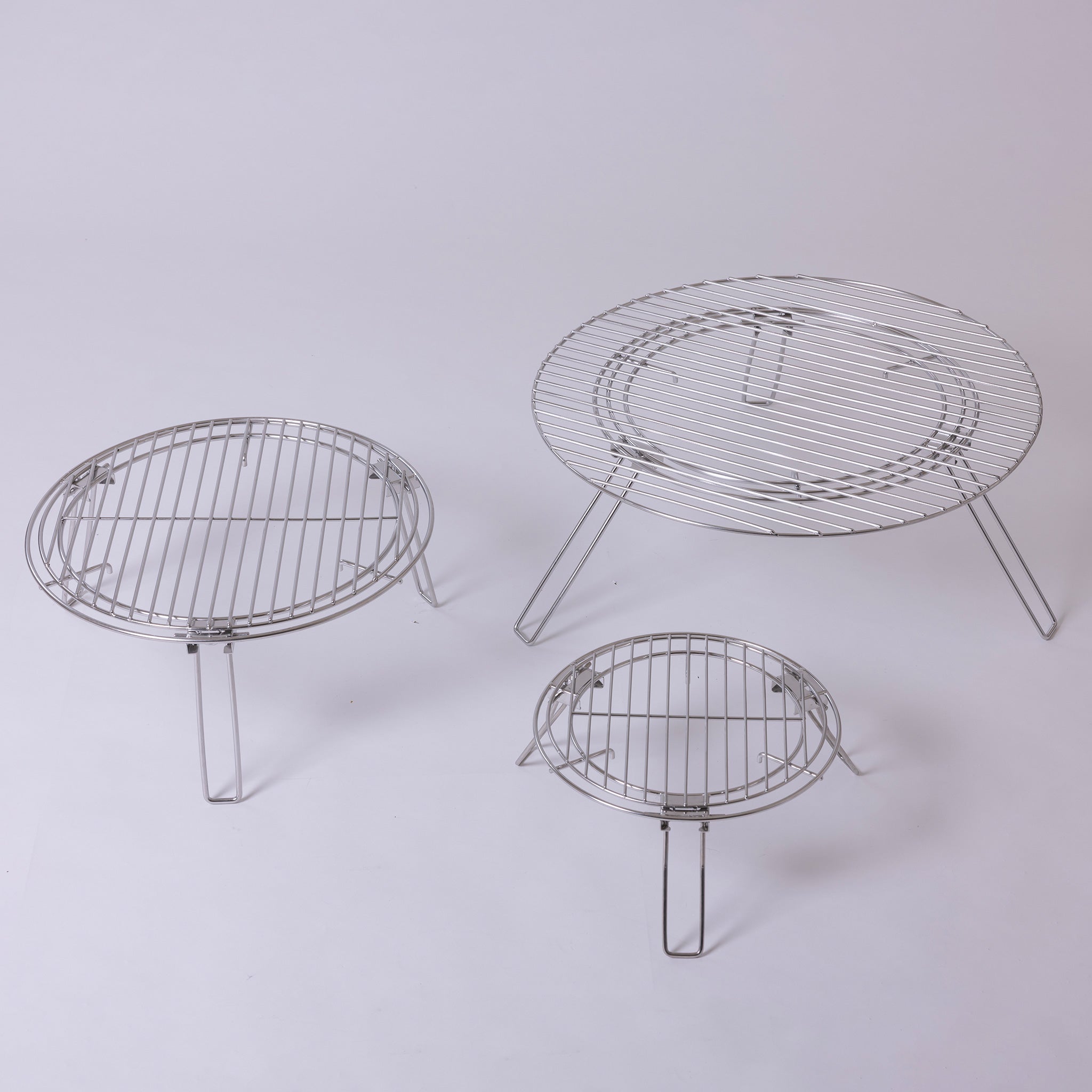 Grill & Pot Stand for Fire Pit Grilling & Boiling