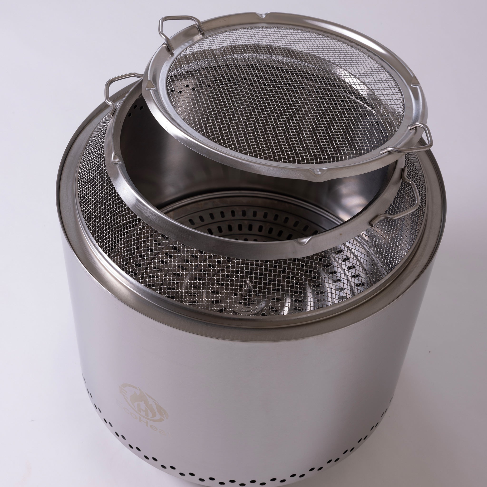 Patio Smokeless Garden Fire Pit 50cm with Stand 304 Steel