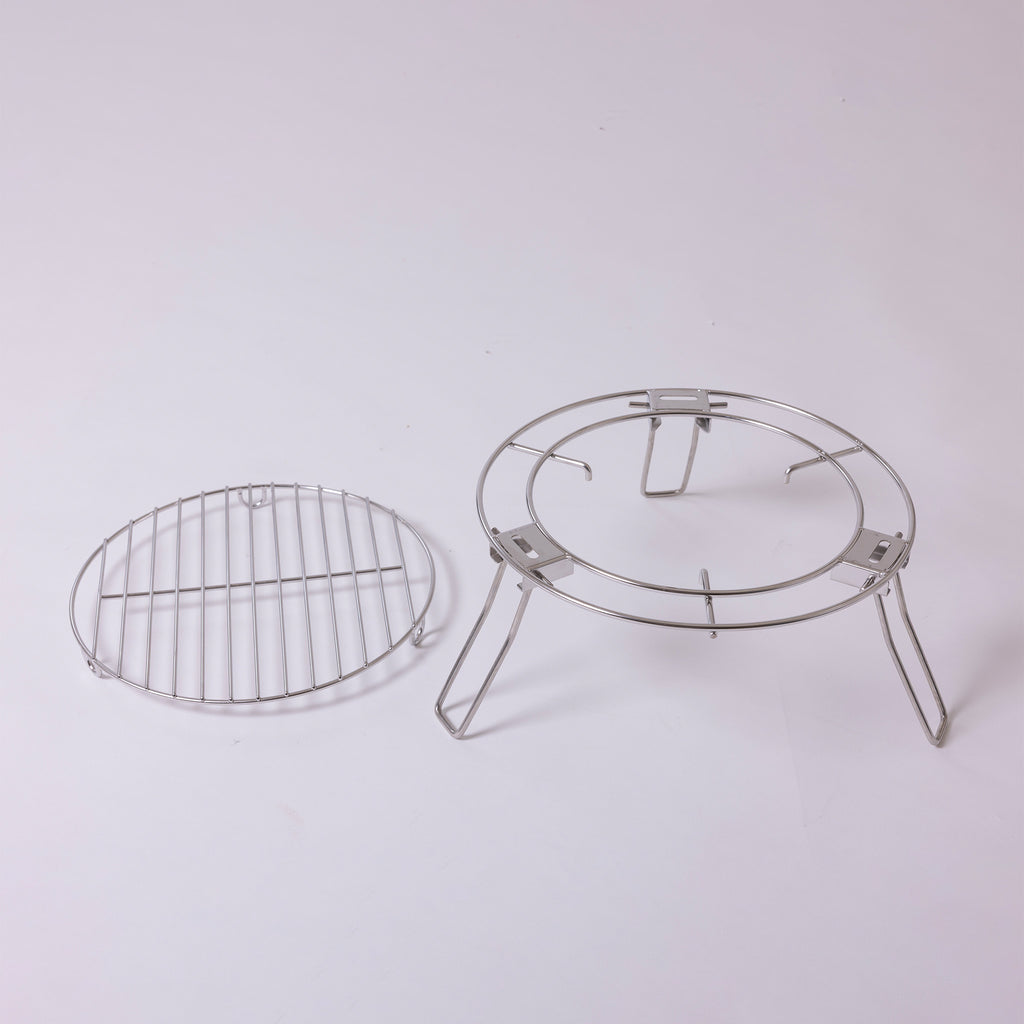 Grill & Pot Stand for Fire Pit Grilling & Boiling