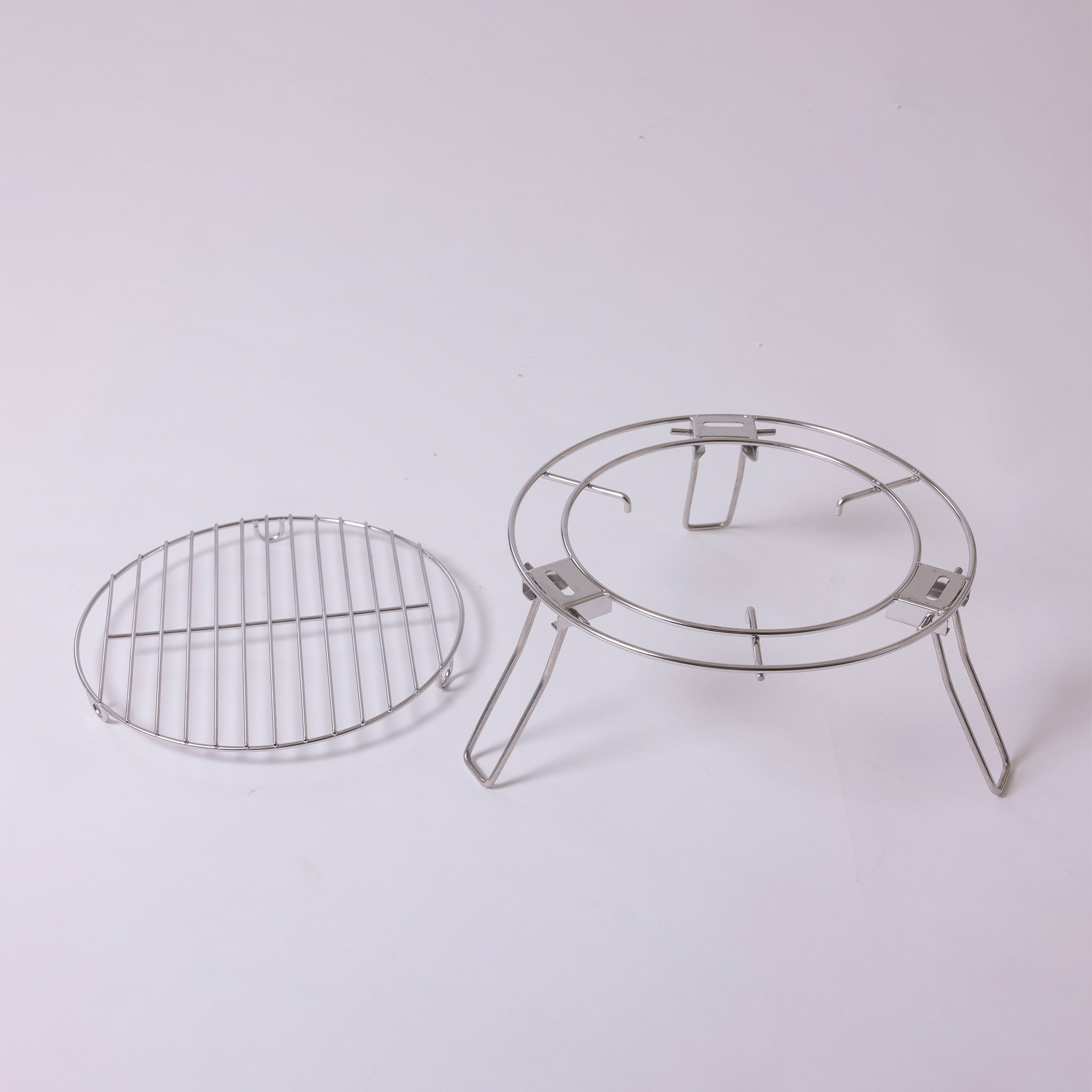 Grill & Pot Stand for Fire Pit Grilling & Boiling