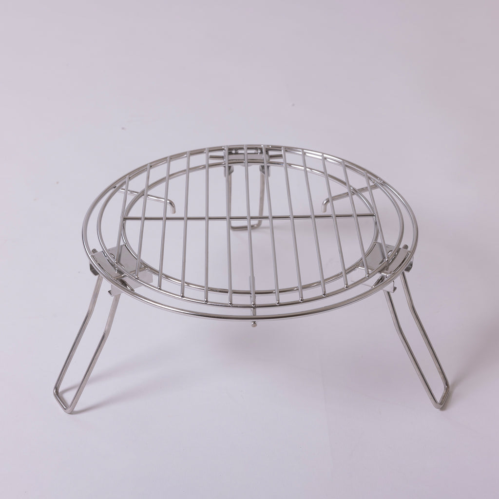 Grill & Pot Stand for Fire Pit Grilling & Boiling