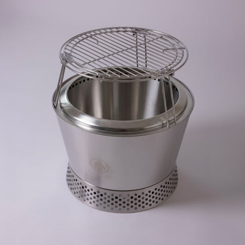 Campfire Smokeless Stainless Steel Firepit 38cm Dual-Fuel