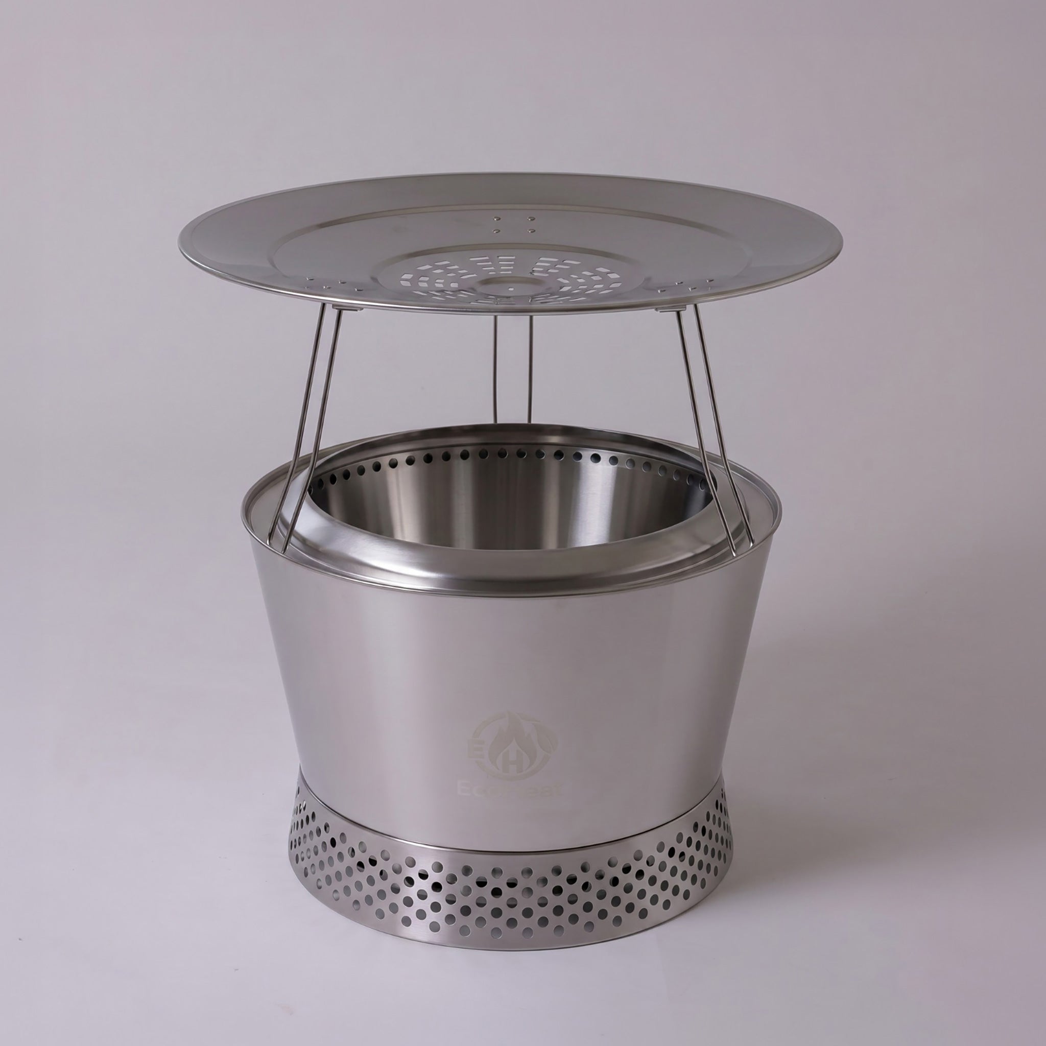 Campfire Smokeless Stainless Steel Firepit 38cm Dual-Fuel