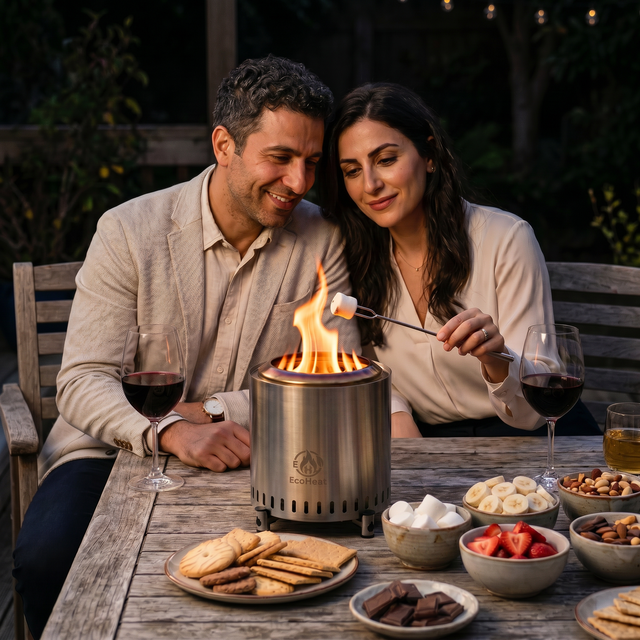 TO GO XL Tabletop Smokeless Fire Pit & Cooking Set 304 Steel