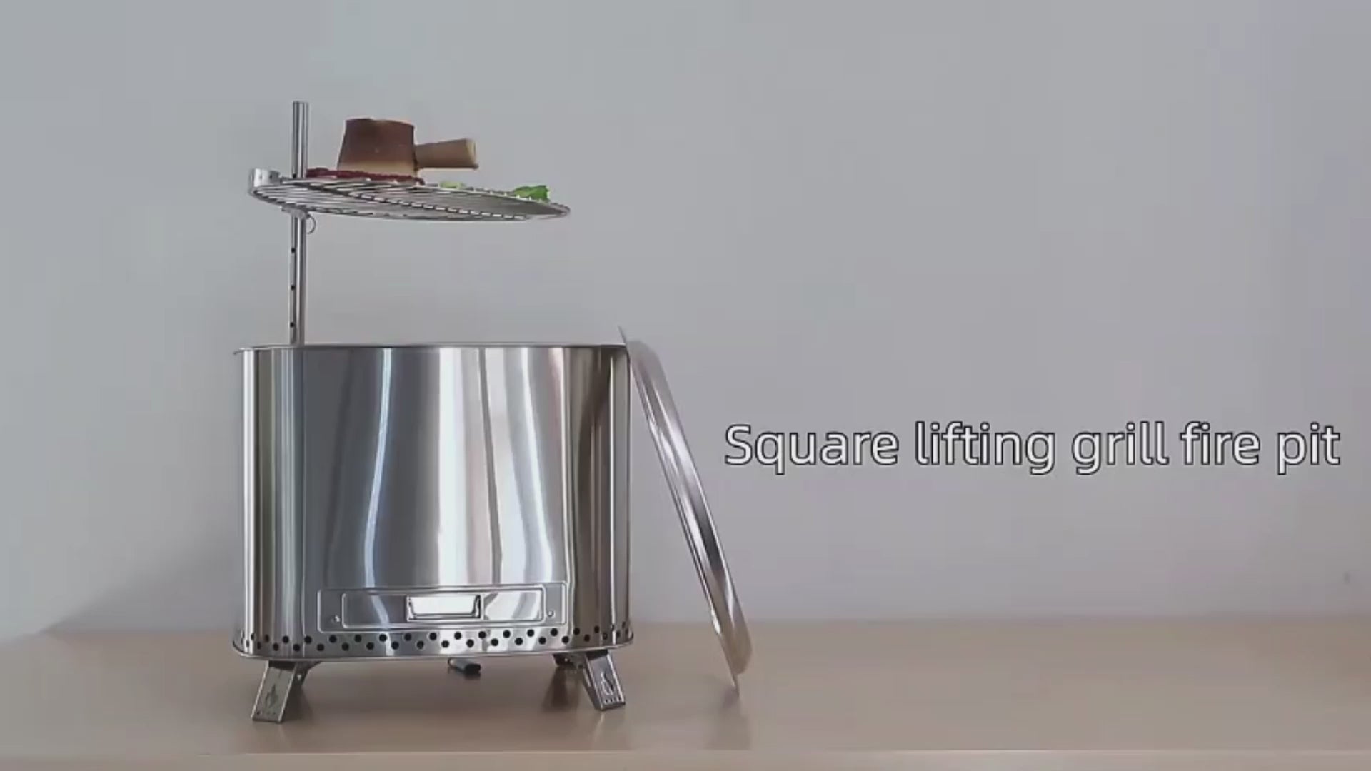 Inferno Grill Smokeless Fire Pit with Adjustable BBQ Grill 50cm
